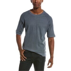 ONIA Men’s Oversized Waffle Knit Raglan T-Shirt Stormy Blue S